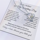 To My Mother on My Wedding Day - Heart Necklace Gift for Mom from Daughter - Bridal Keepsake Jewelry