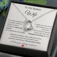 To My Badass Wife – Heartfelt Necklace Gift with Love Note