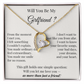 Will You Be My Girlfriend – Romantic Heart Necklace Gift for Her
