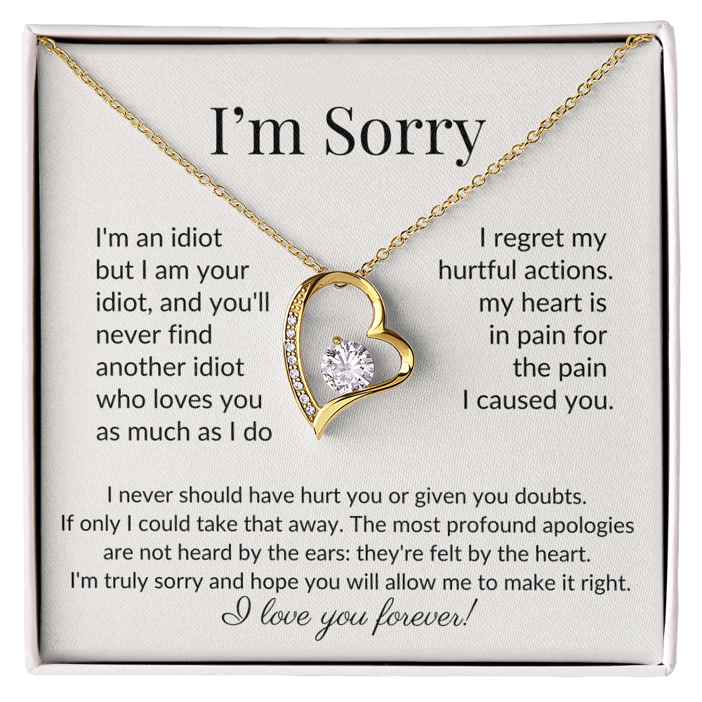 "I'm Sorry" Apology Necklace – For the One You Hurt but Never Stopped Loving