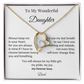To My Wonderful Daughter - “My Forever Love” Heart Pendant Gift from Dad