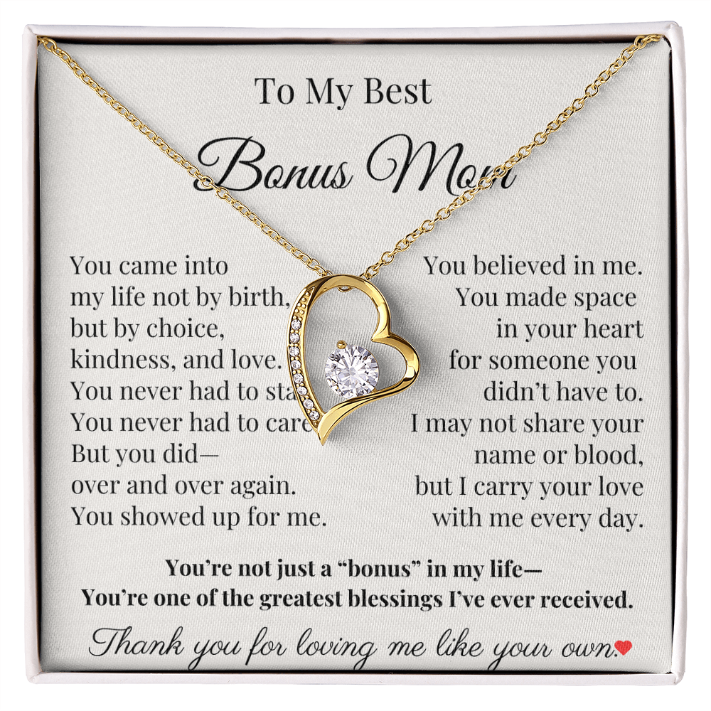 To My Bonus Mom – Heartfelt Gift for Stepmom, Adoptive Mom, or Mother Figure