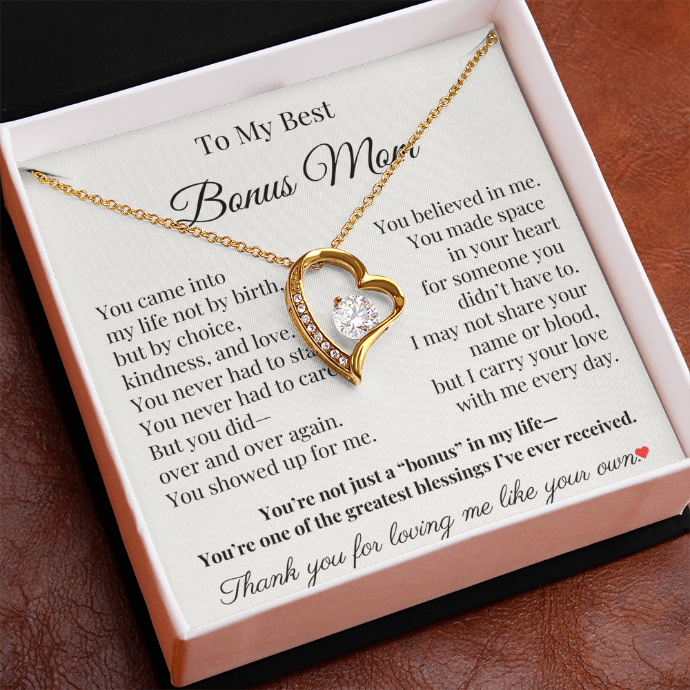 To My Bonus Mom – Heartfelt Gift for Stepmom, Adoptive Mom, or Mother Figure