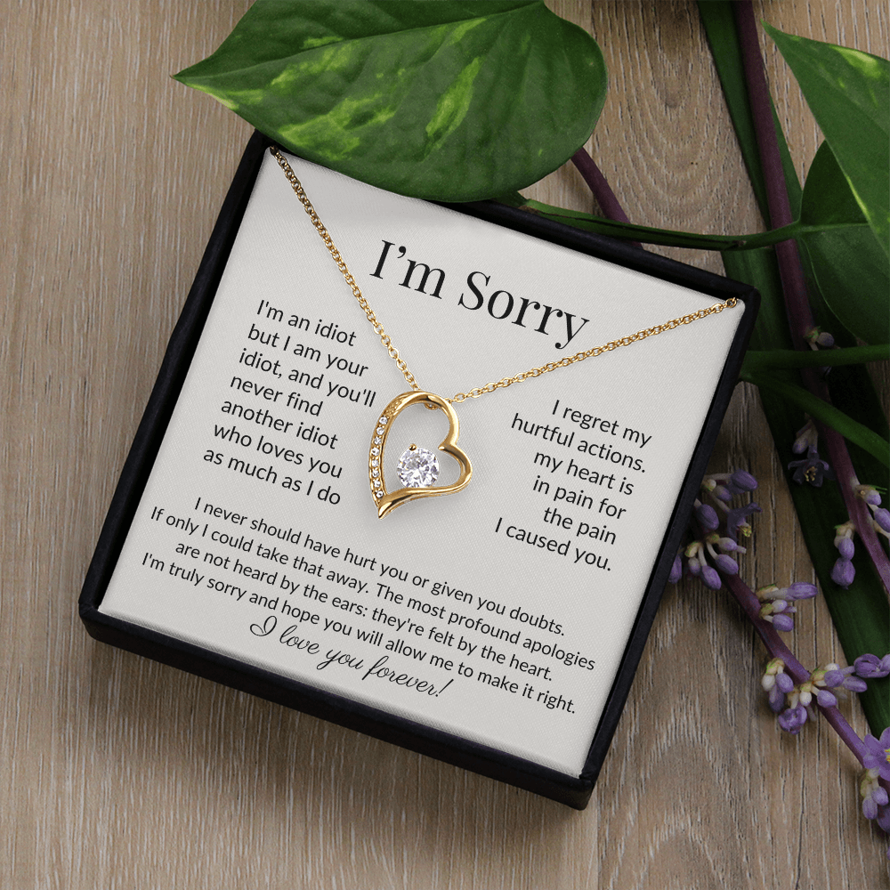 "I'm Sorry" Apology Necklace – For the One You Hurt but Never Stopped Loving