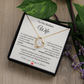 To My Badass Wife – Heartfelt Necklace Gift with Love Note