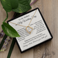 To My Mother on My Wedding Day - Heart Necklace Gift for Mom from Daughter - Bridal Keepsake Jewelry