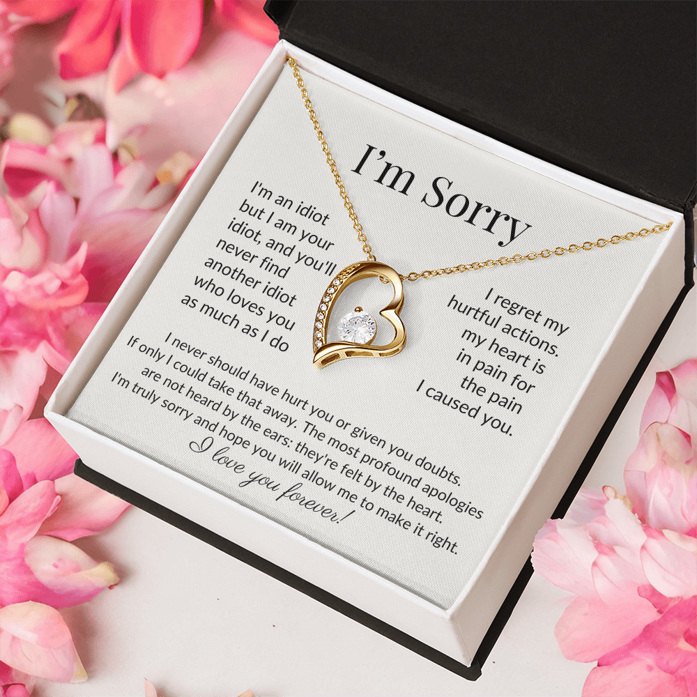 "I'm Sorry" Apology Necklace – For the One You Hurt but Never Stopped Loving