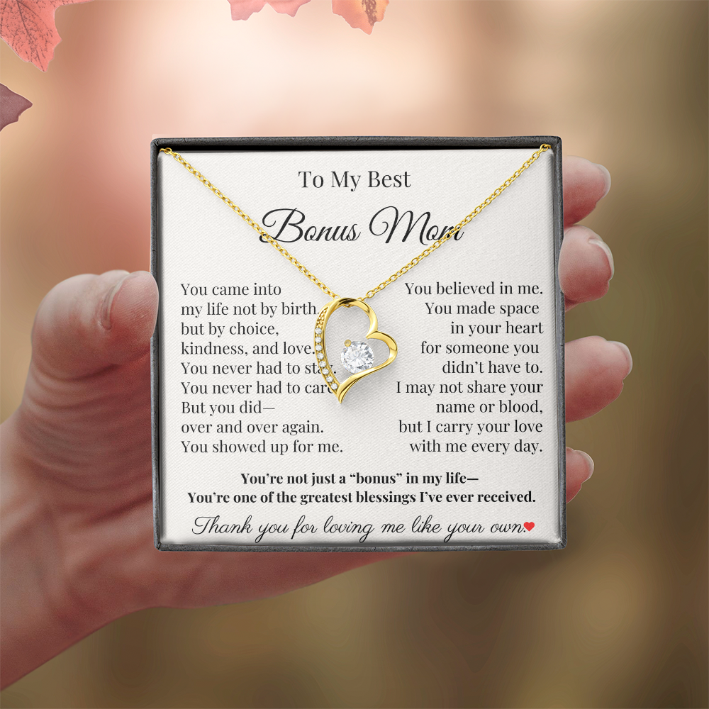 To My Bonus Mom – Heartfelt Gift for Stepmom, Adoptive Mom, or Mother Figure