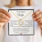 To My Badass Wife – Heartfelt Necklace Gift with Love Note
