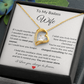 To My Badass Wife – Heartfelt Necklace Gift with Love Note